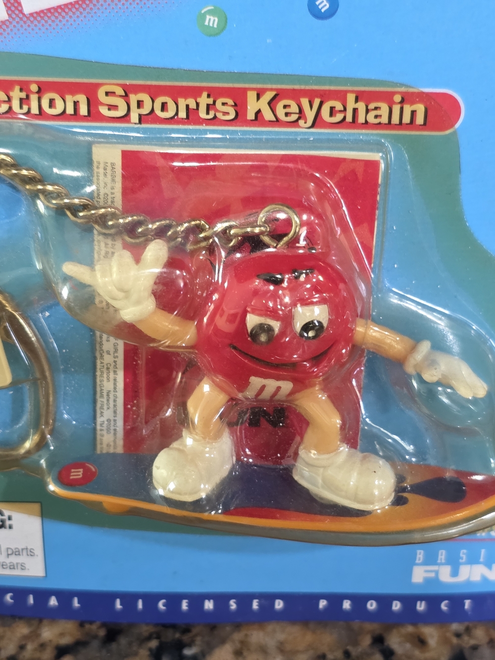 M&M'S Red Skater Character Keychain with White Shoes